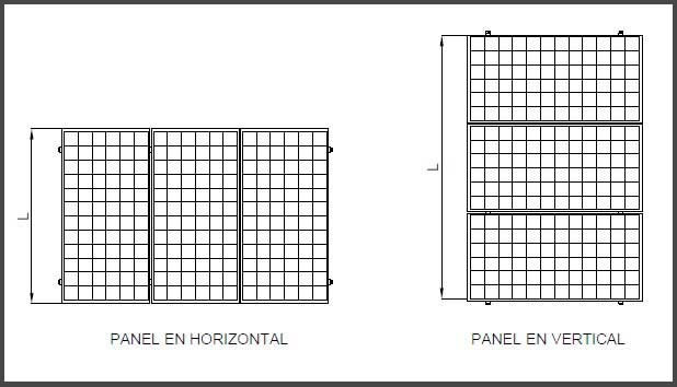 imagen de altura de panel según su instalación